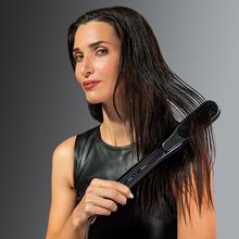 AirLisse 6in1 iTwerk Platinum Prancha de ar com Tecnologia de infravermelhos, Placas vibratórias, 3 modos de uso, Plasma, 6 acessórios, Estojo de Couro