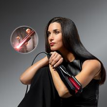 AirLisse 6in1 iTwerk Platinum: Plancha de aire con Tecnología infrarrojos, Placas vibratorias, 3 modos de uso, Plasma, 6 accesorios, Estuche de Cuero