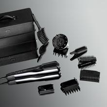 AirLisse 6in1 iTwerk Platinum Prancha de ar com Tecnologia de infravermelhos, Placas vibratórias, 3 modos de uso, Plasma, 6 acessórios, Estojo de Couro