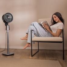 EnergySilence 1500 Cyclone Chantal Circulador de aire de pie de 50 W con 8 velocidades, oscilación automática, control táctil, pantalla LED, temporizador de hasta 12 horas y luz LED integrada.