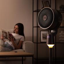 EnergySilence 1500 Cyclone Chantal Circulador de aire de pie de 50 W con 8 velocidades, oscilación automática, control táctil, pantalla LED, temporizador de hasta 12 horas y luz LED integrada.