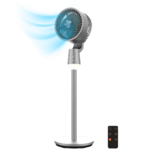 EnergySilence 1500 Cyclone Chantal Circulador de aire de pie de 50 W con 8 velocidades, oscilación automática, control táctil, pantalla LED, temporizador de hasta 12 horas y luz LED integrada.