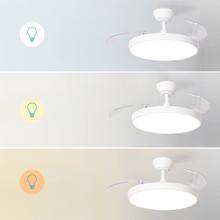 EnergySilence Aero 300 Air Invisible Ventilador de techo con 3 aspas retráctiles, con motor DC de 30 W, iluminación LED, temporizador hasta 4 horas, función winter-summer, 6 velocidades, mando a distancia.