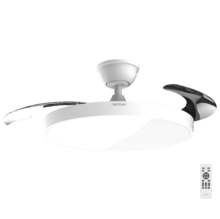EnergySilence Aero 300 Air Invisible Ventilador de techo con 3 aspas retráctiles, con motor DC de 30 W, iluminación LED, temporizador hasta 4 horas, función winter-summer, 6 velocidades, mando a distancia.