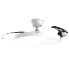 EnergySilence Aero 300 Air Invisible Ventilador de techo con 3 aspas retráctiles, con motor DC de 30 W, iluminación LED, temporizador hasta 4 horas, función winter-summer, 6 velocidades, mando a distancia.