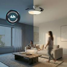 EnergySilence Aero 300 Air Invisible Ventilador de techo con 3 aspas retráctiles, con motor DC de 30 W, iluminación LED, temporizador hasta 4 horas, función winter-summer, 6 velocidades, mando a distancia.