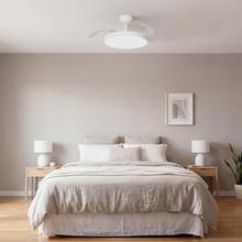 EnergySilence Aero 300 Air Invisible Ventilador de techo con 3 aspas retráctiles, con motor DC de 30 W, iluminación LED, temporizador hasta 4 horas, función winter-summer, 6 velocidades, mando a distancia.