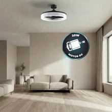 EnergySilence LampAero 770 LightDesign Ventilador de techo con luz con motor DC de 25 W, luz LED regulable, mando a distancia, temporizador y 6 velocidades.