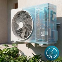 AirClima 12000 Wind Connected A+++ Aire acondicionado split de 12000 BTU con bomba de calor, mando a distancia, pantalla LED y WIFI. A+++