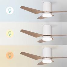 EnergySilence Aero 5330 JellyFrisbee white Ventilador de techo de 25W con motor DC y 52” con luz LED, mando a distancia, temporizador y 6 velocidades.
