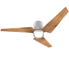 EnergySilence Aero 5330 JellyFrisbee white Ventilador de techo de 25W con motor DC y 52” con luz LED, mando a distancia, temporizador y 6 velocidades.