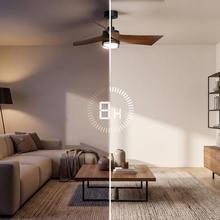 EnergySilence Aero 5330 Jelly Black&Wood Ventilador de techo de 30W con motor DC y 46” con luz LED, mando a distancia, temporizador y 6 velocidades.
