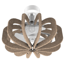 EnergySilence Aero 100 EcoGreen Ventilador de techo de diseño con motor DC , con una potencia de 10W y lámpara integrada , con 3 aspas retráctiles , 20 pulgadas , control remoto, 3 velocidades y temporizador.