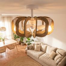 EnergySilence Aero 100 EcoGreen Ventilador de techo de diseño con motor DC , con una potencia de 10W y lámpara integrada , con 3 aspas retráctiles , 20 pulgadas , control remoto, 3 velocidades y temporizador.