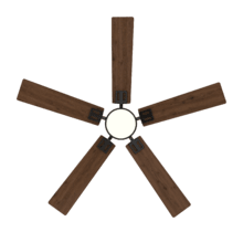 EnergySilence Aero 552 Neo Black&Wood Ventilador de techo de 30W con motor DC, 5 aspas y 52” con luz LED, mando a distancia, temporizador y 6 velocidades.
