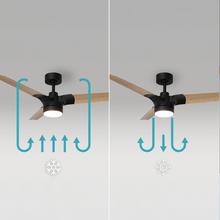 EnergySilence Aero 318 Poplar Ventilador de techo de 15W con motor DC y 52” con luz LED, mando a distancia, temporizador y 6 velocidades.