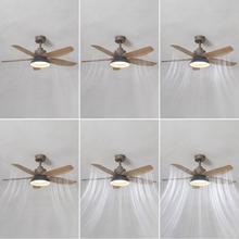EnergySilence Aero 5460 Daisy Ventoinha de teto de 24 W com motor DC e 46" com luz LED, 5 pás, controlo remoto, temporizador e 6 velocidades.