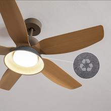 EnergySilence Aero 5460 Daisy Ventoinha de teto de 24 W com motor DC e 46" com luz LED, 5 pás, controlo remoto, temporizador e 6 velocidades.