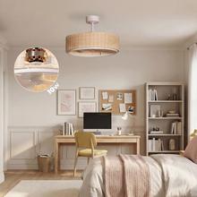 EnergySilence LampAero 324 Camellia Ventilador de techo con luz con motor DC de 10 W, luz LED regulable, mando a distancia, temporizador y 6 velocidades.