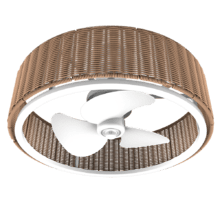 EnergySilence LampAero 324 Camellia Ventilador de techo con luz con motor DC de 10 W, luz LED regulable, mando a distancia, temporizador y 6 velocidades.