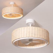 EnergySilence LampAero 324 Camellia Ventilador de techo con luz con motor DC de 10 W, luz LED regulable, mando a distancia, temporizador y 6 velocidades.
