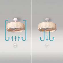 EnergySilence LampAero 324 Camellia Ventilador de techo con luz con motor DC de 10 W, luz LED regulable, mando a distancia, temporizador y 6 velocidades.