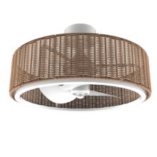 EnergySilence LampAero 324 Camellia Ventilador de techo con luz con motor DC de 10 W, luz LED regulable, mando a distancia, temporizador y 6 velocidades.