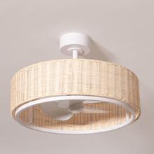 EnergySilence LampAero 324 Camellia Ventoinha de teto com luz, com motor DC de 15 W, luz LED regulável, comando à distância, temporizador e 6 velocidades.