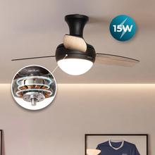 EnergySilence Aero 352 BlackBee Ventilador de techo de 15W con motor DC y 36” con luz LED, mando a distancia, temporizador y 6 velocidades.