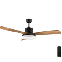 EnergySilence Aero 520 Willow Ventilador de techo de 30W con motor DC y 52” con luz LED, mando a distancia, temporizador y 6 velocidades.