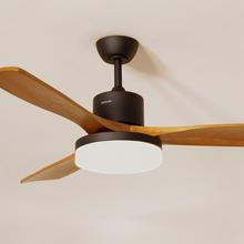 EnergySilence Aero 520 Willow Ventilador de techo de 30W con motor DC y 52” con luz LED, mando a distancia, temporizador y 6 velocidades.