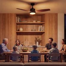 EnergySilence Aero 520 Willow Ventilador de techo de 30W con motor DC y 52” con luz LED, mando a distancia, temporizador y 6 velocidades.