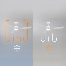 EnergySilence Aero 452 QuickSnap White Ventilador de techo con motor DC de 30 W, diámetro de 52", 4 aspas, luz LED, mando a distancia, temporizador de hasta 8 horas, instalación de aspas con sistema “one-click” y función verano/invierno.