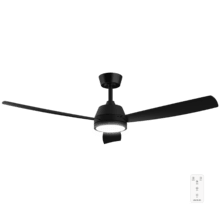 EnergySilence Aero 452 QuickSnap Black Ventilador de techo con motor DC de 30 W, diámetro de 52", 4 aspas, luz LED, mando a distancia, temporizador de hasta 8 horas, instalación de aspas con sistema “one-click” y función verano/invierno.