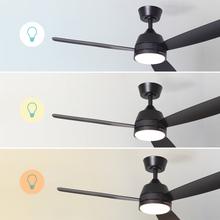 EnergySilence Aero 452 QuickSnap Black Ventilador de techo con motor DC de 30 W, diámetro de 52", 4 aspas, luz LED, mando a distancia, temporizador de hasta 8 horas, instalación de aspas con sistema “one-click” y función verano/invierno.