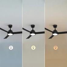 EnergySilence Aero 452 QuickSnap Black Ventilatore da soffitto con motore DC da 30 W, diametro 52“, 4 pale, luce LED, telecomando, timer fino a 8 ore, installazione delle pale con sistema ”one-click" e funzione estate/inverno.