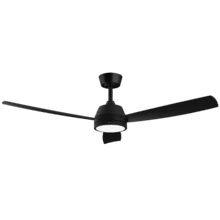 EnergySilence Aero 452 QuickSnap Black Ventilador de techo con motor DC de 30 W, diámetro de 52", 4 aspas, luz LED, mando a distancia, temporizador de hasta 8 horas, instalación de aspas con sistema “one-click” y función verano/invierno.