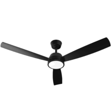 EnergySilence Aero 452 QuickSnap Black Ventilador de techo con motor DC de 30 W, diámetro de 52", 4 aspas, luz LED, mando a distancia, temporizador de hasta 8 horas, instalación de aspas con sistema “one-click” y función verano/invierno.