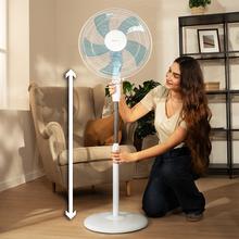 EnergySilence 450 WindLite Ventilatore da pavimento da 16" con 56 W e 3 velocità, oscillazione, altezza regolabile, 5 pale e massima sicurezza.