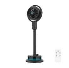 EnergySilence 390 Freshessence Ace Nebelventilator mit 1,65‑L‑Tank, 50 W, Fernbedienung, Touch‑LED‑Display und Timer.