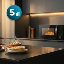 Proclean 5005 black Microondas Digital de 20 litros de capacidad, 5 niveles de potencia, temporizador y tecnología 3D wave.