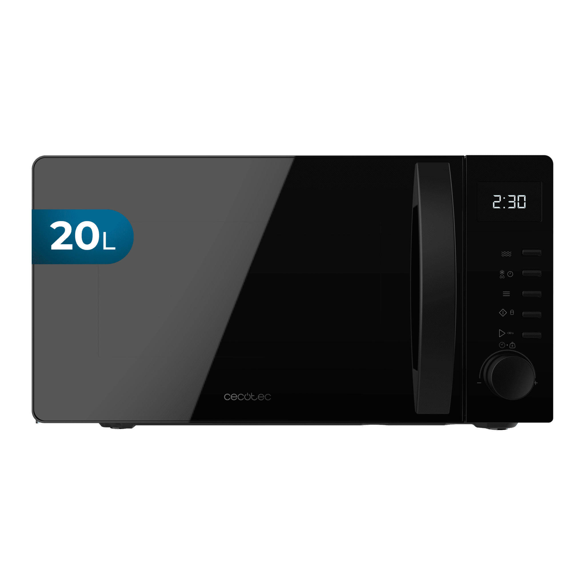 Proclean 5005 black schwarze digitale Mikrowelle mit 20 Litern Fassungsvermögen, 5 Leistungsstufen, Timer und 3D-Wave-Technologie.