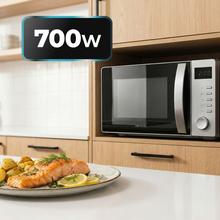 Proclean 5005 silver Microondas Digital de 20 litros de capacidad, 5 niveles de potencia, temporizador y tecnología 3D wave.