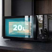 Proclean 5105 black Microondas Digital con Grill de 20 litros de capacidad, 5 niveles de potencia, temporizador y tecnología 3D wave.