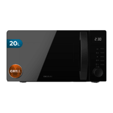 Proclean 5105 black Microondas Digital con Grill de 20 litros de capacidad, 5 niveles de potencia, temporizador y tecnología 3D wave.