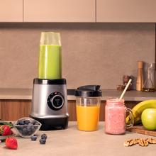 Nutriblender Fusion Touch Potenza 1000W. 6 lame black titanium. Due bottiglie da 500 ml e 900 ml. Sempre pronto da portare con sé. Spia.