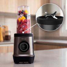 Nutriblender Fusion Touch Potencia 1000W. Cuchilla 6 hojas black titanium. Dos botellas 500ml y 900ml. Siempre lista para llevar. Luz indicadora.