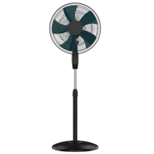 EnergySilence 450 WindLite Pro Black Ventilador de pie de 16” con 45 W y 3 velocidades, oscilación, altura ajustable, 5 aspas y máxima seguridad.