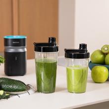 PowerTitanium 1000 Push2Go Potencia 1000W. Cuchilla acero inox 6 hojas. Pantalla LED. Dos vasos 550ml y 700ml. Tritura, mezcla y licua. Libre BPA