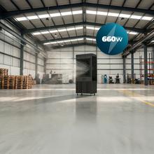 AirIndustry 135000 Climatizador Industrial de 110L con 18000 m³/h, 660W, 3 Velocidades, Uso Sencillo y Ruedas Multidireccionales